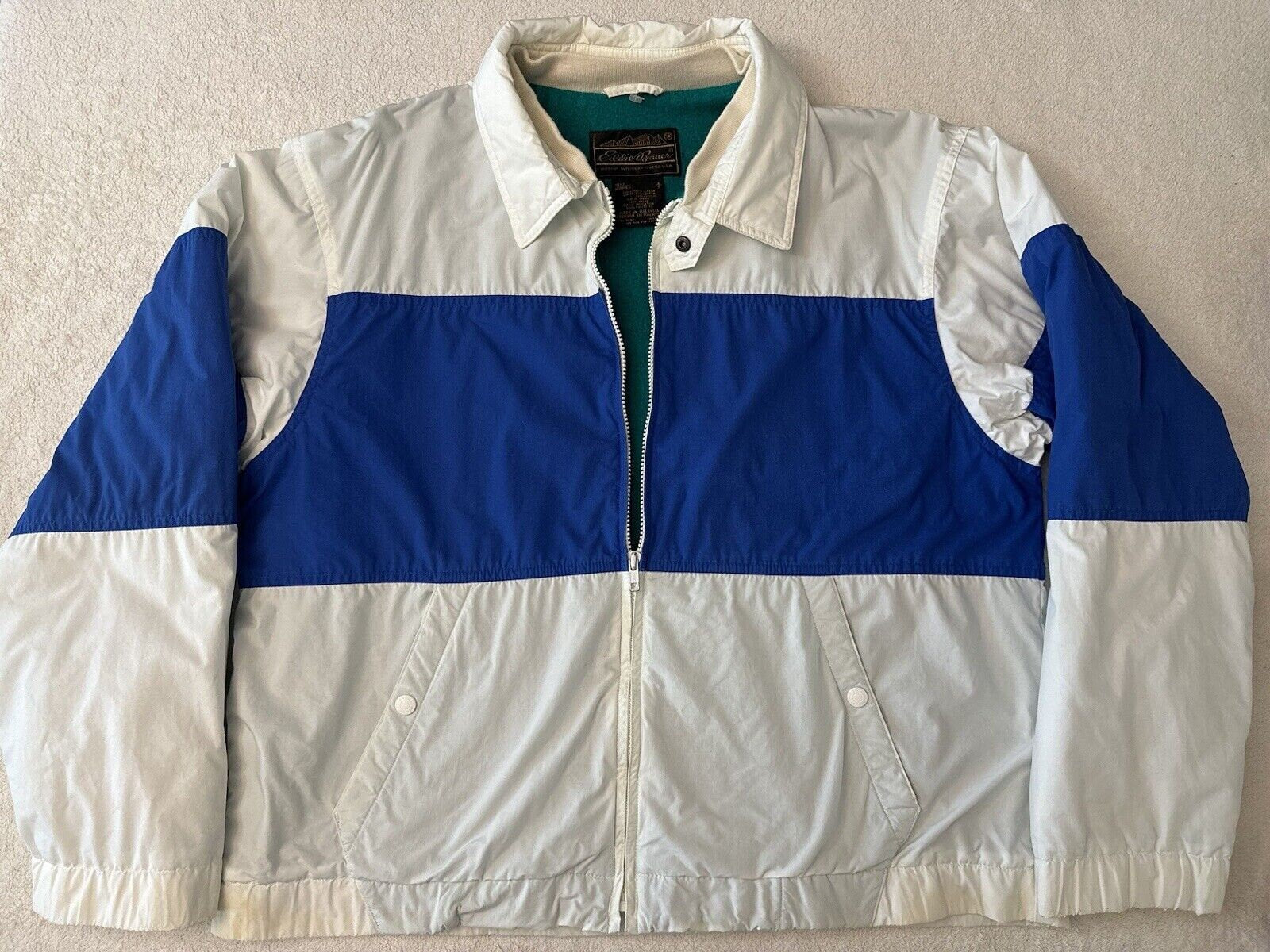 Vintage 1980s 1990s Eddie Bauer Nautical Sailing Fleece Lined Zip Up Jacket L Graphic Tee – Cozy Vibes · Trending Graphic Apparel