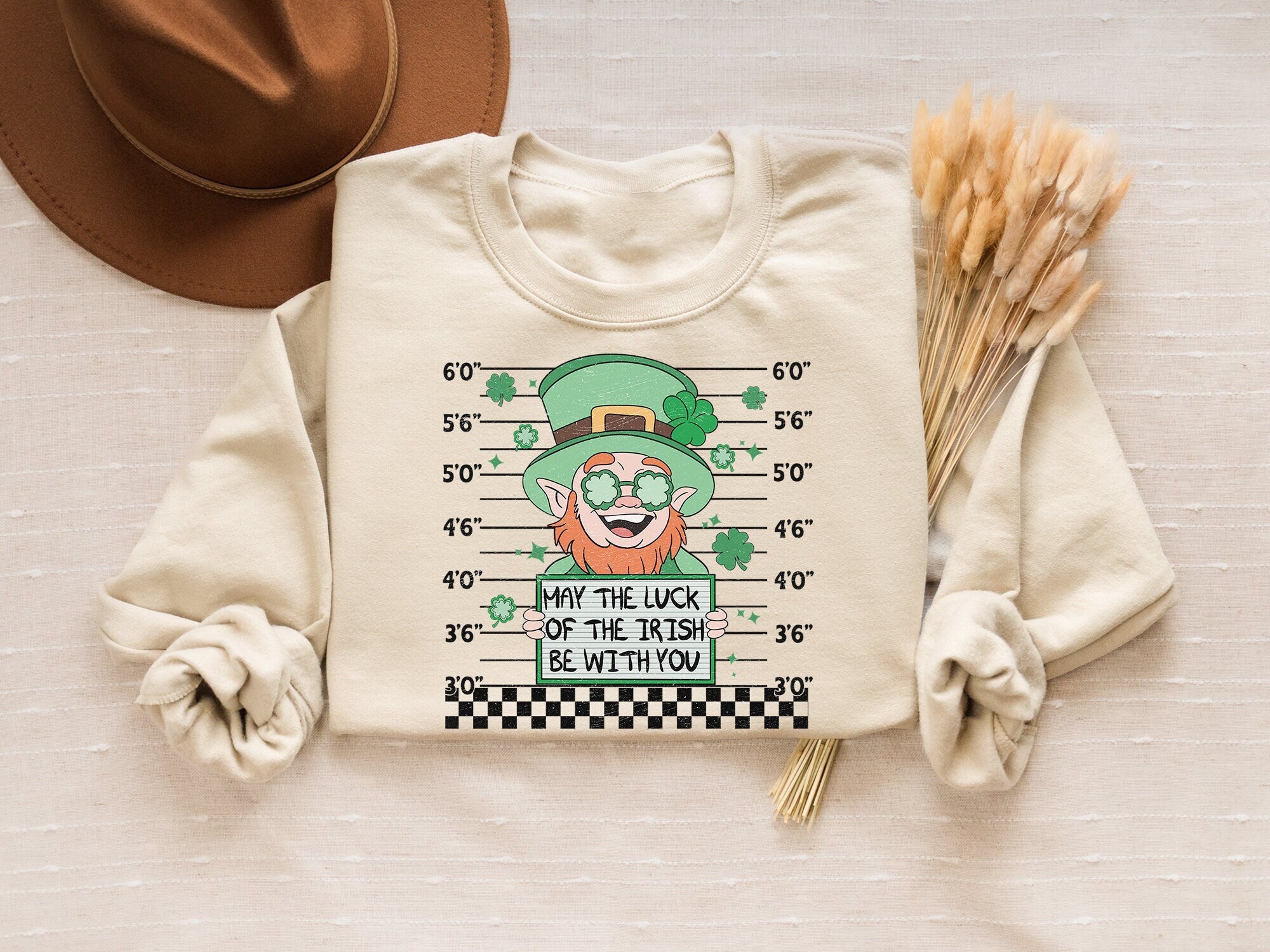 May The Luck of The Irish Be With You SweatshirtFunny St Patrick39s Day SweatshirtSaint Patrick39s Day Shirt for WomanSt Patrick39s Day Gift Sweatshirt – Aesthetic Look · Great Gift For Fans