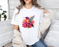 Pink Floral Hummingbird Shirt Animal Lover Tee Bird T Shirts Trendy Tee Gift For Her Bird Lover T Shirt Spring Birds Flower Shirt Graphic Tee – Easygoing Wear · Great Gift For Fans