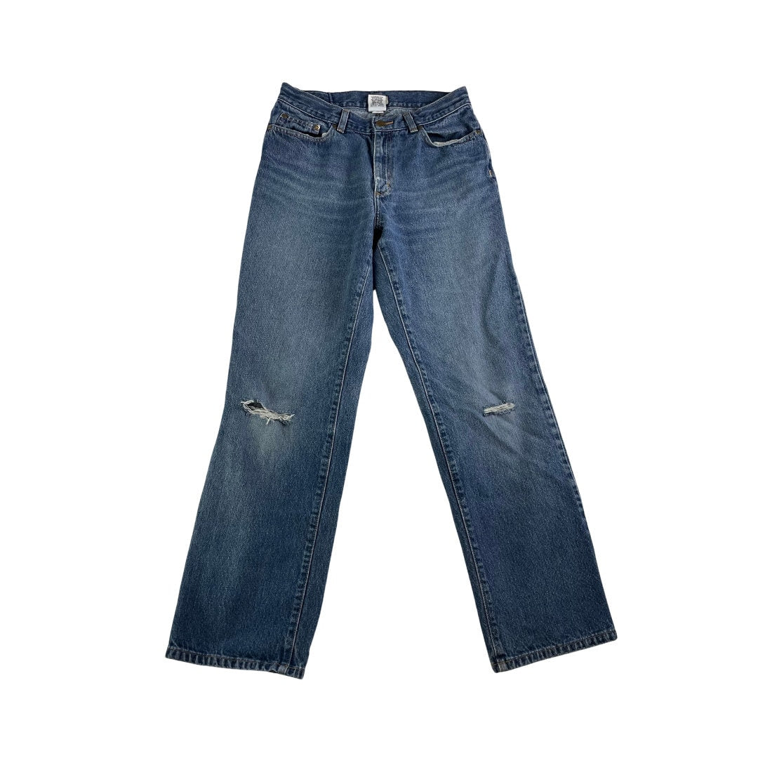Vintage 90s LL Bean Medium Wash Relaxed Fit High Rise Distressed Denim 30quot Waist Graphic Tee – Soft Feel · Must-Have Style