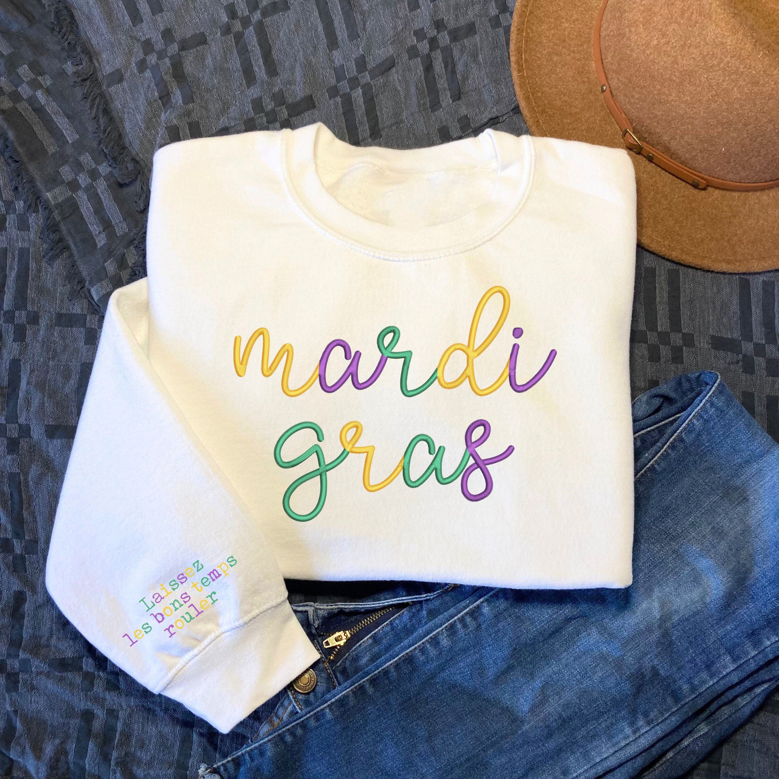 Retro Mardi Gras SweatshirtLaissez Les Bon Temps Rouler Mardi Gras SweatshirtMardi Gras SweaterFat Tuesday GiftHappy Mardi Gras Carnival Sweatshirt – Premium Graphic · Must-Have Style