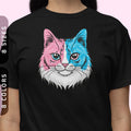 Subtle Trans Pride Cat Shirt Transgender Flag Color Shirt Trans Cat T Shirt LGBTQ Pro Trans Cat Mom Dad Gift FTM MTF Clothing Graphic Tee – Warm & Stylish · High-Quality Print