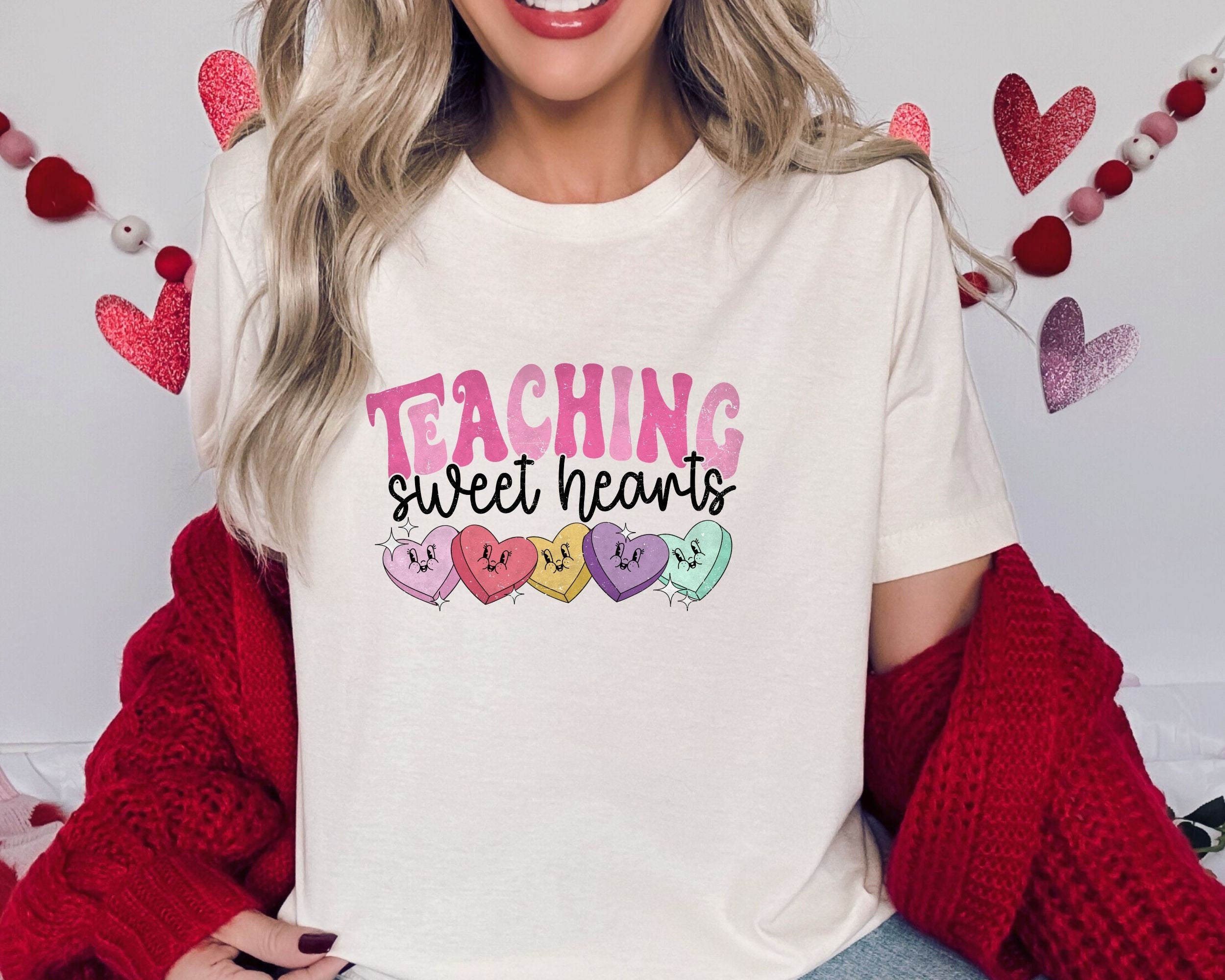Valentines Day Teacher Shirt Teaching Sweethearts Teacher Shirts Teacher Valentines Day Gift Ideas Teacher Shirt Valentines Day Shirt Graphic Tee – Feel-Good Design · High-Quality Print