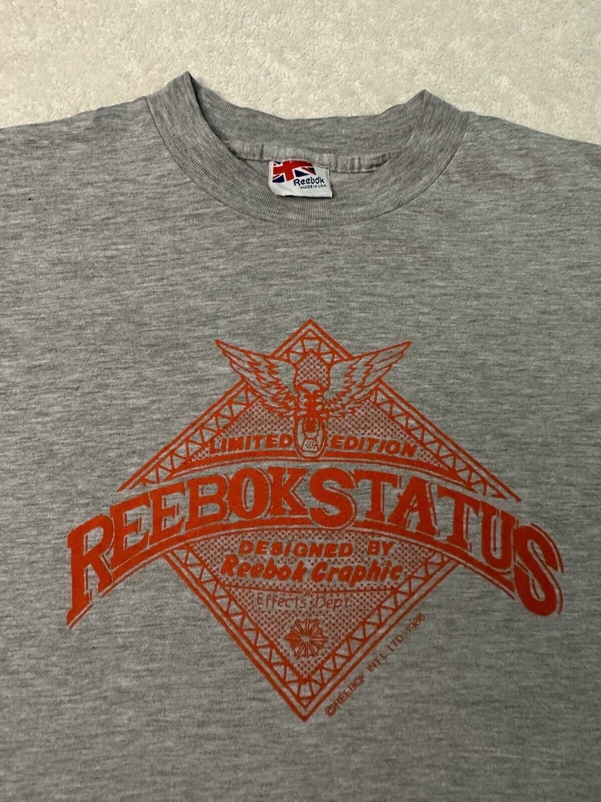 Vintage 1980s 80s Reebok Limited Edition Graphic Effects Department T Shirt M L Graphic Tee – Soft Feel · High-Quality Print