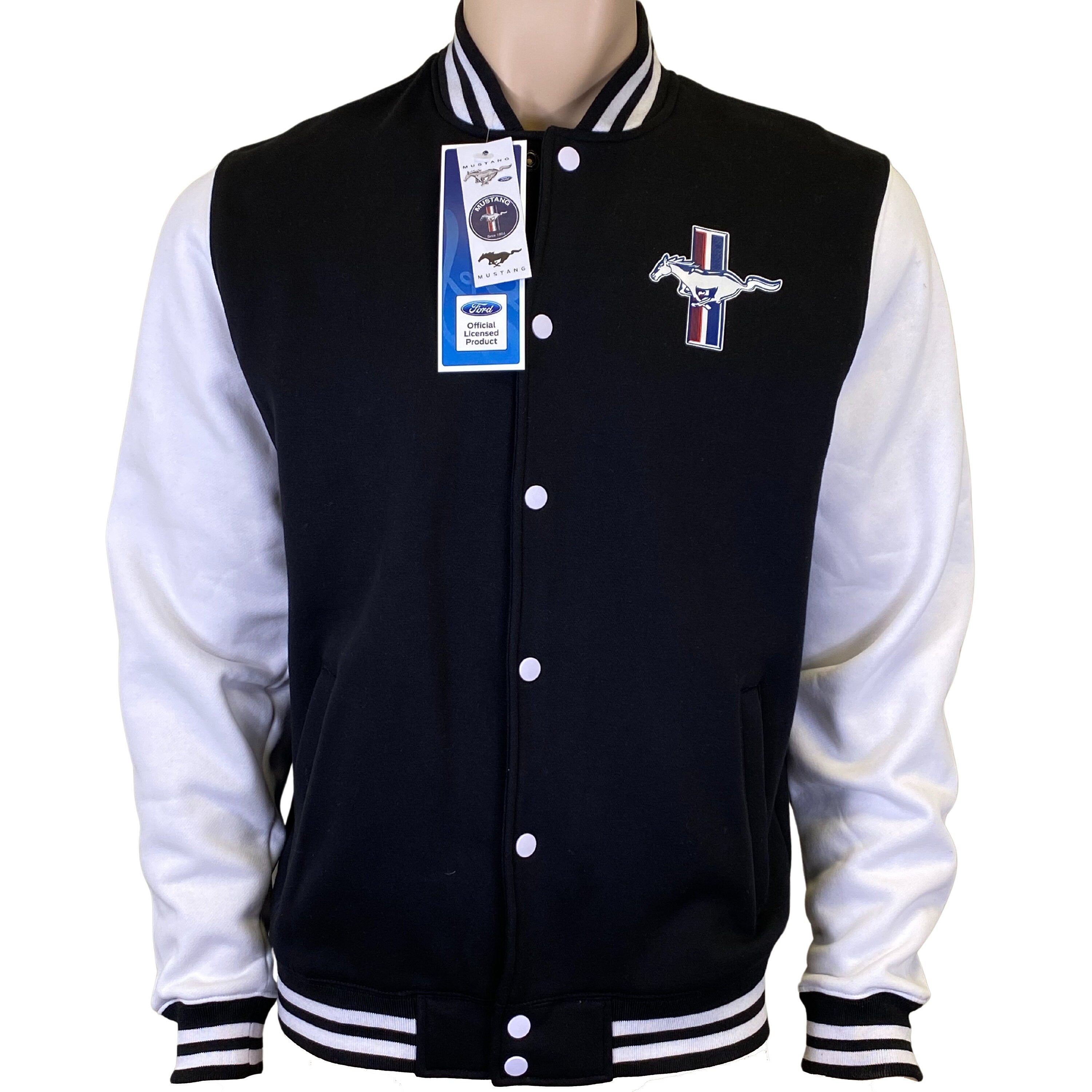 Ford Mustang Classic Tribar Varsity Baseball Jacket Graphic Tee – Premium Graphic · Trending Graphic Apparel