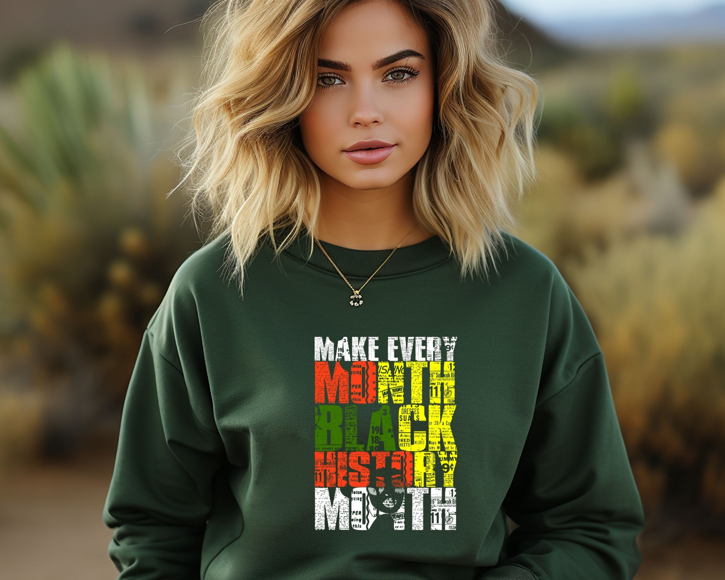 Make Every Month Black History Month Sweatshirt Black History Is American History ShirtsBlack History Month ShirtAfrican American Culture Sweatshirt – Cozy Vibes · High-Quality Print