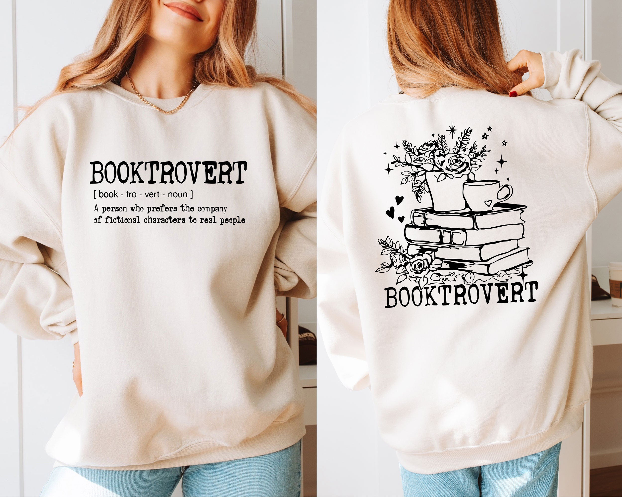 Booktrovert Definition Sweatshirt Funny Book Lover Sweatshirt Teacher Sweatshirt Librarian Sweatshirt Reading Sweatshirt Sweatshirt – Bold Style · Perfect For Daily Wear
