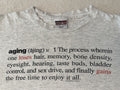 Vintage 1990s 90s Aging Age Old Older Hair Loss Humor Parody Satire T Shirt M L Graphic Tee – Soft Feel · Top Pick For Any Outfit