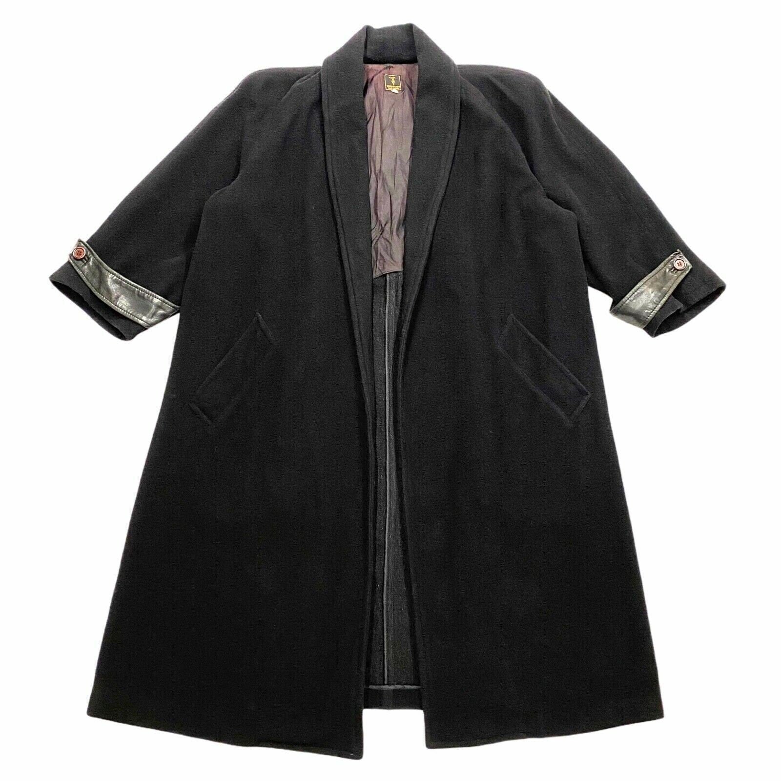 Trussardi Women39s Buttonless Overcoat Vintage Luxury Designer Black Wool Coat Graphic Tee – Bold Style · Great Gift For Fans
