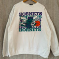 Vintage 90s NBA Charlotte Hornets Sweater Graphic Tee – Aesthetic Look · Top Pick For Any Outfit