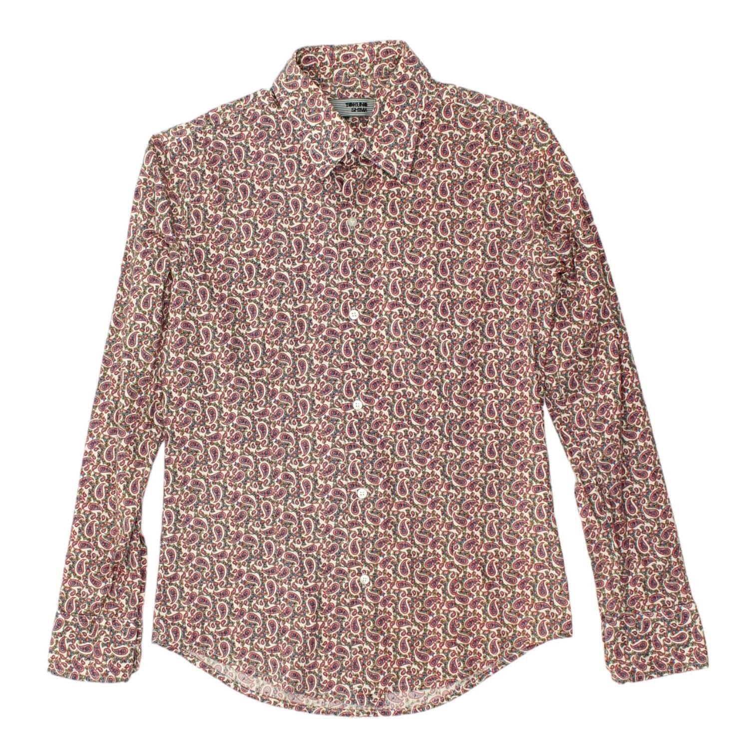 Tokuno Shima Womens Colourful Paisley Shirt Vintage High End Designer VTG Graphic Tee – Bold Style · Great Gift For Fans