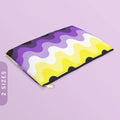 Subtle Nonbinary Pride Waves Accessory Pouch Enby Pride Zip Pouch Gender Neutral Zippy Purse Non Binary Pride Coin Wallet with Zipper Graphic Tee – Premium Graphic · Trending Graphic Apparel
