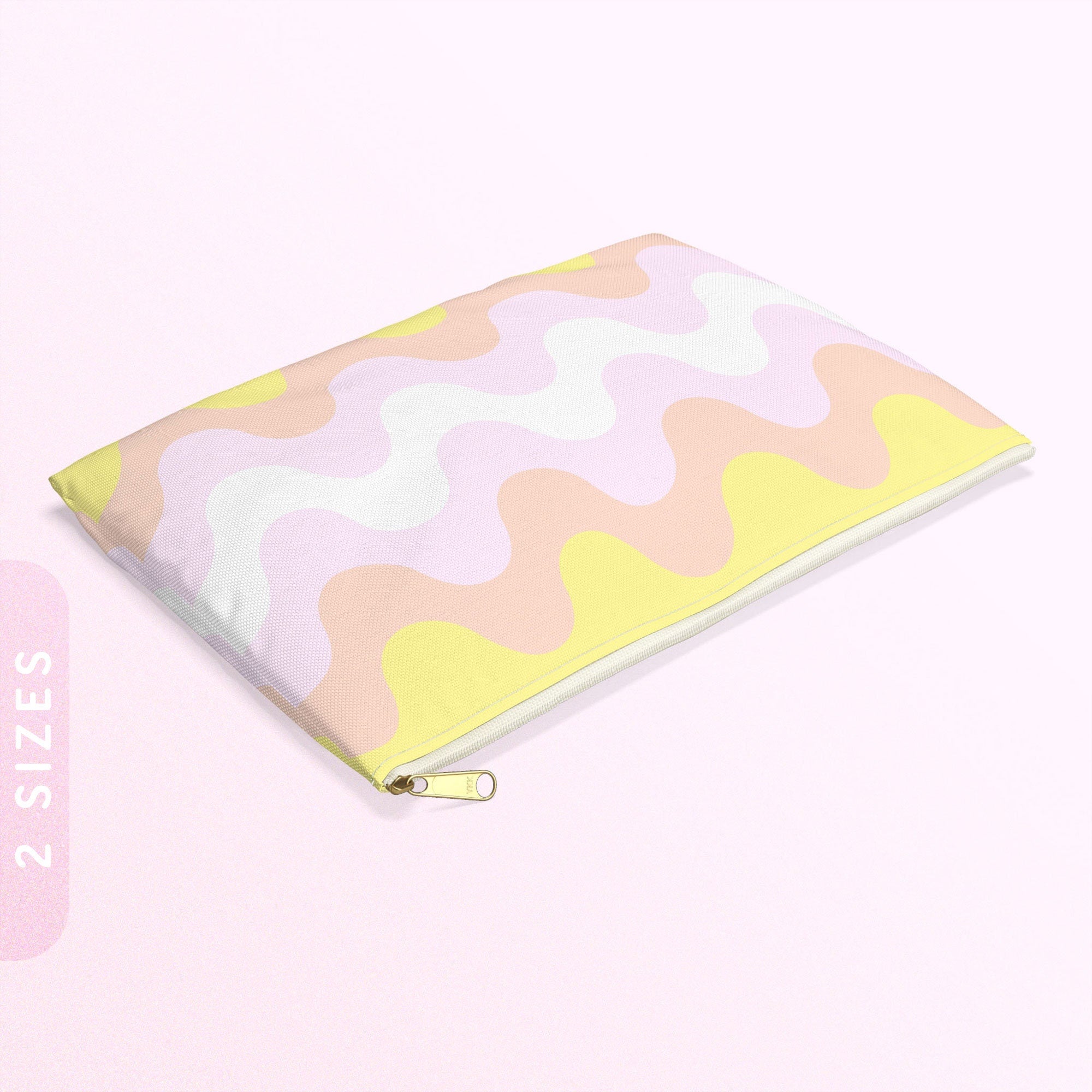 Pangender Waves Accessory Pouch Subtle Pangender Pride Zip Pouch Pangender Flag Zippy Wallet Pan Coin Purse With Zipper Graphic Tee – Premium Graphic · Great Gift For Fans