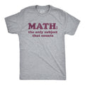 Geeky Shirts Nerdy TShirts Math The Only Subject That Counts Maths Shirt Maths Student Shirt Funny Teacher Shirt Math Joke Shirts Graphic Tee – Feel-Good Design · Perfect For Daily Wear