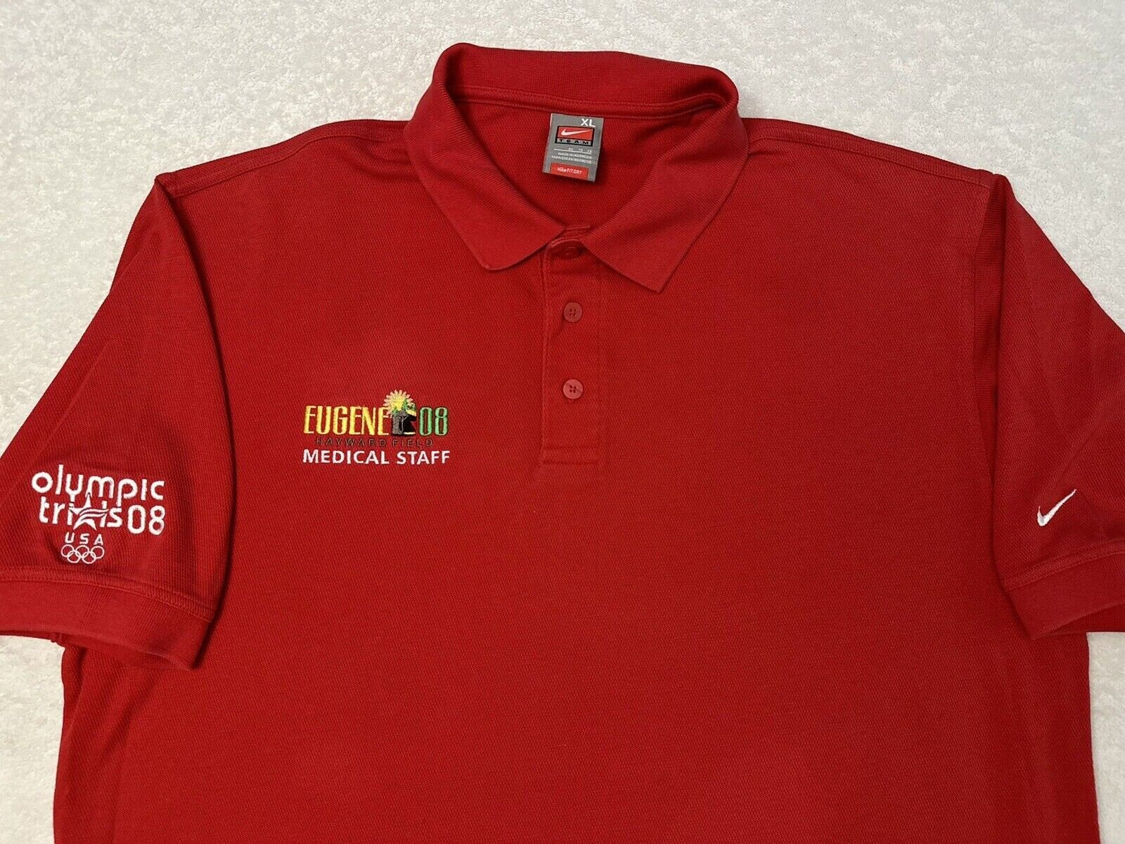 Vintage 2000s Y2K Nike Eugene Oregon Hayward Field Olympic Medical Polo T Shirt XL Graphic Tee – Easygoing Wear · High-Quality Print