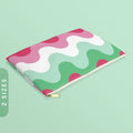 Abrosexual Waves Accessory Zip Pouch Subtle Abrosexual Pride Coin Purse Abrosexual Flag Color Zippy Wallet LGBTQ Wallet With Zipper Graphic Tee – Feel-Good Design · Great Gift For Fans