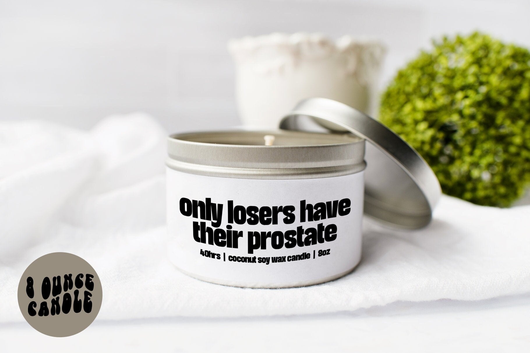 Prostate Cancer Surgery Candle Gifts Tin Gift for Her Him Birthday Self Care Coconut Soy Wax Home Office Decor Graphic Tee – Soft Feel · Trending Graphic Apparel