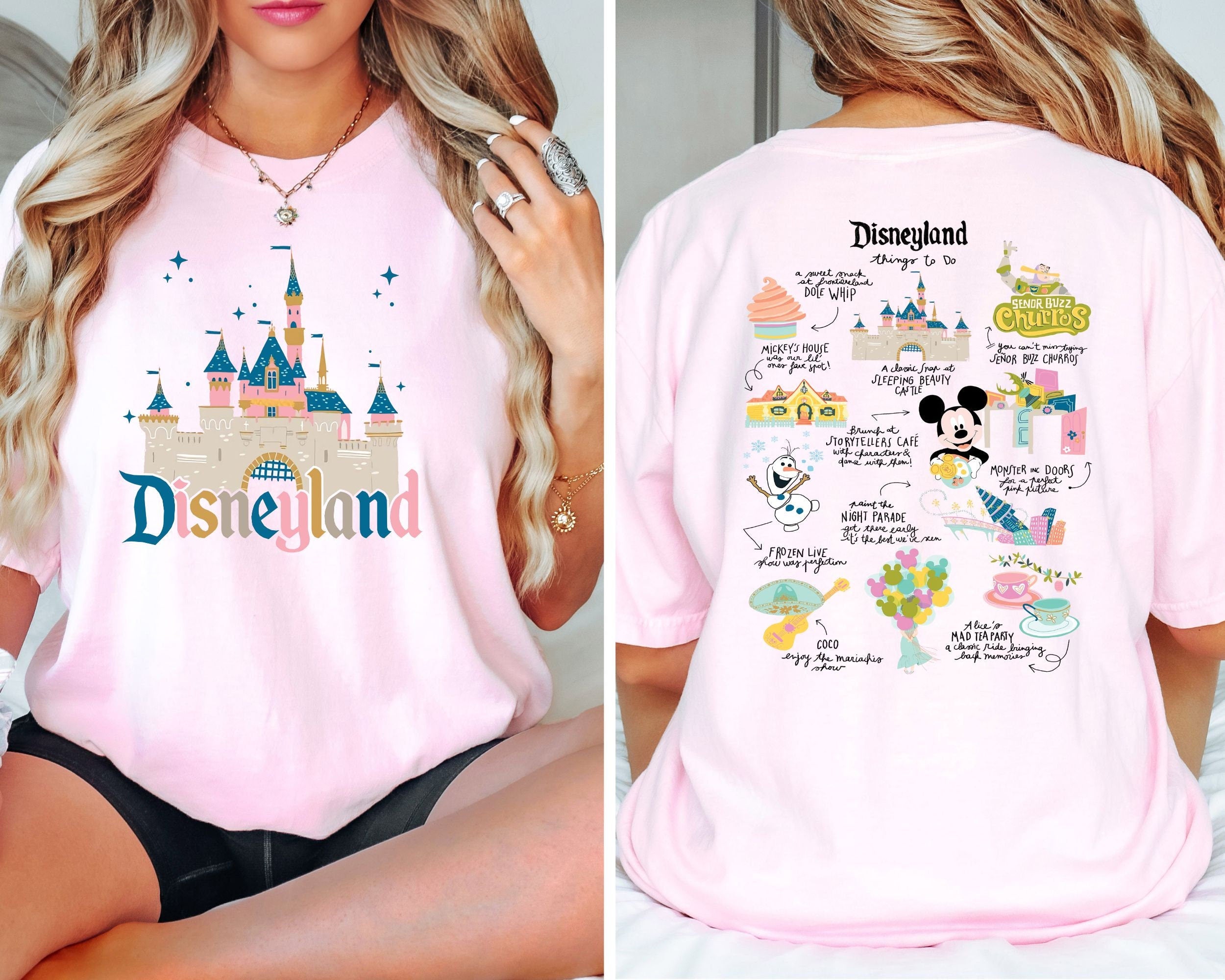 Disneyland Things To Do Back and Front Vacation Shirt Disneyland 2024 Trip Gift Disneyland Vintage Mickey And Friends Crew Shirt Disney Graphic Tee – Warm & Stylish · Must-Have Style