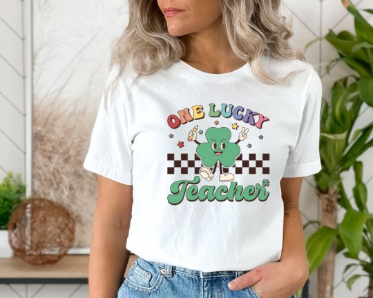 Teacher St Patrick T Shirts St Patrick39s Day Teacher Shirt Shamrock Shirt Retro St Patrick Tee Teacher Shirts Teacher Gift Graphic Tee – Everyday Comfort · Top Pick For Any Outfit