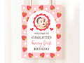 My Berry First Birthday Sign Strawberry Birthday Berry 1St Birthday Berry Birthday Sign Berry First Party Welcome Sign with Picture STRAW2 Graphic Tee – Bold Style · Great Gift For Fans
