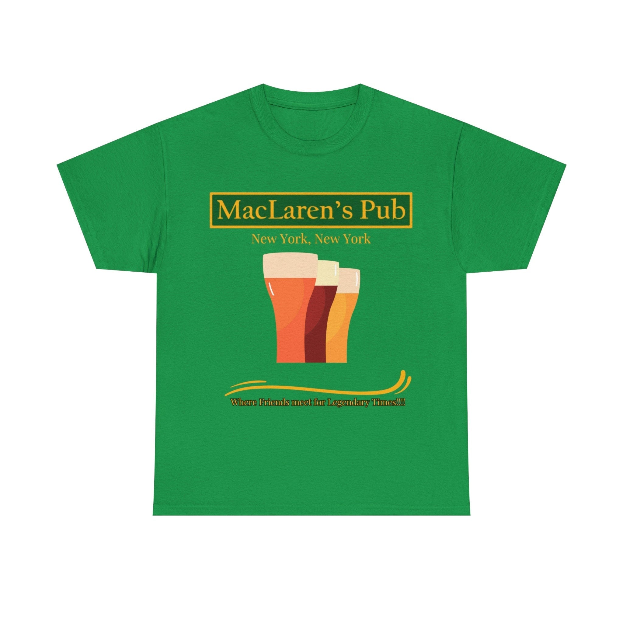 MacLaren39s Pub Where Friends meet for Legendary Times Unisex Heavy Cotton Tee How I Met Your Mother inspired Pop culture humor Graphic Tee – Premium Graphic · Top Pick For Any Outfit