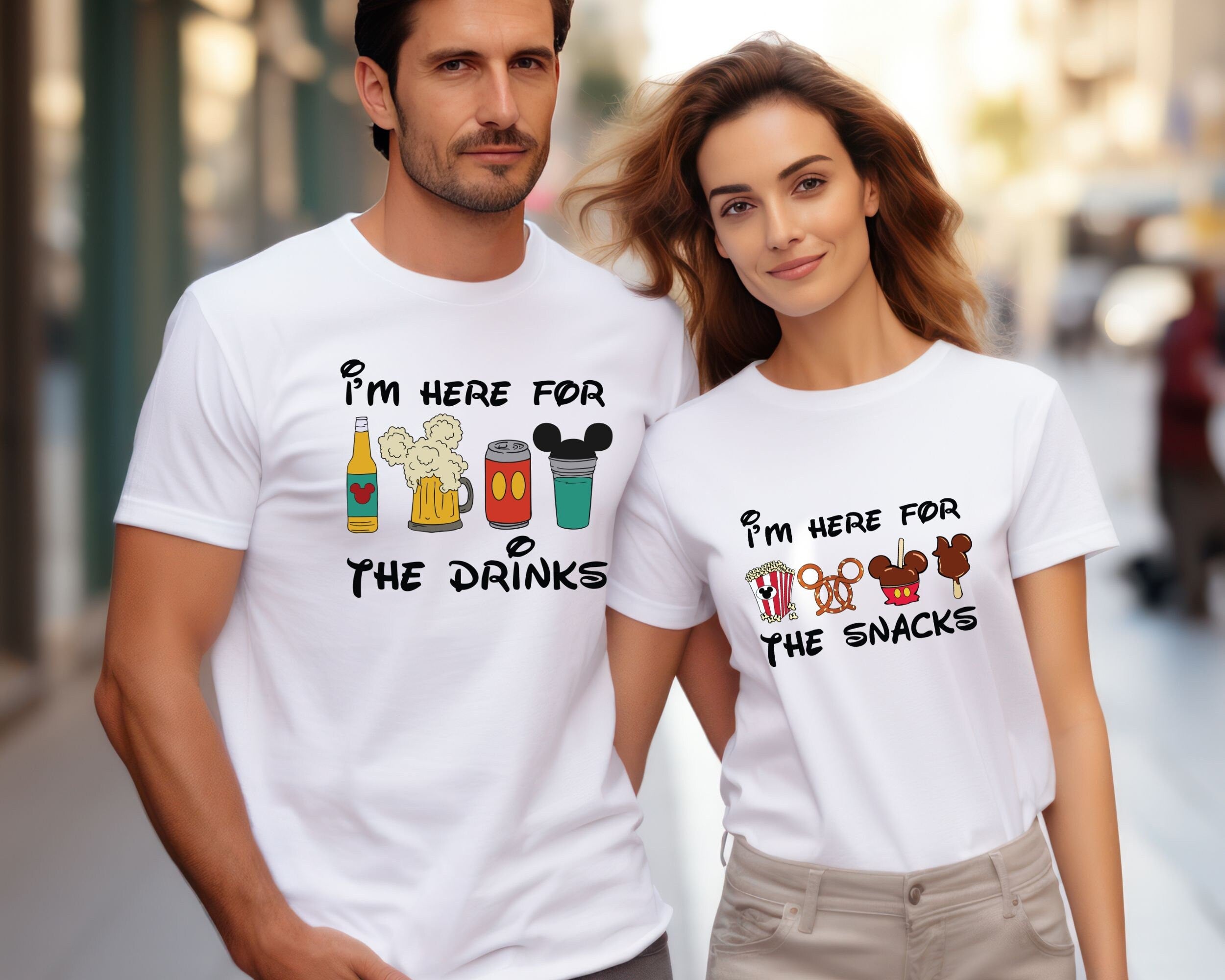 I39m Here For The Snacks I am Here For The Drinks Family Shirt Disney Food Beer Shirts Disneyland Shirts Disneyworld Vacation T Shirt Graphic Tee – Fan Favorite · High-Quality Print