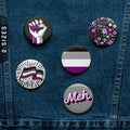Subtle Asexual Pin Buttons Set of 5 Asexual Pins Ace Tin Pins Asexual Pride Flag Pin Ace Pins Asexual Pride Gift Graphic Tee – Easygoing Wear · Trending Graphic Apparel