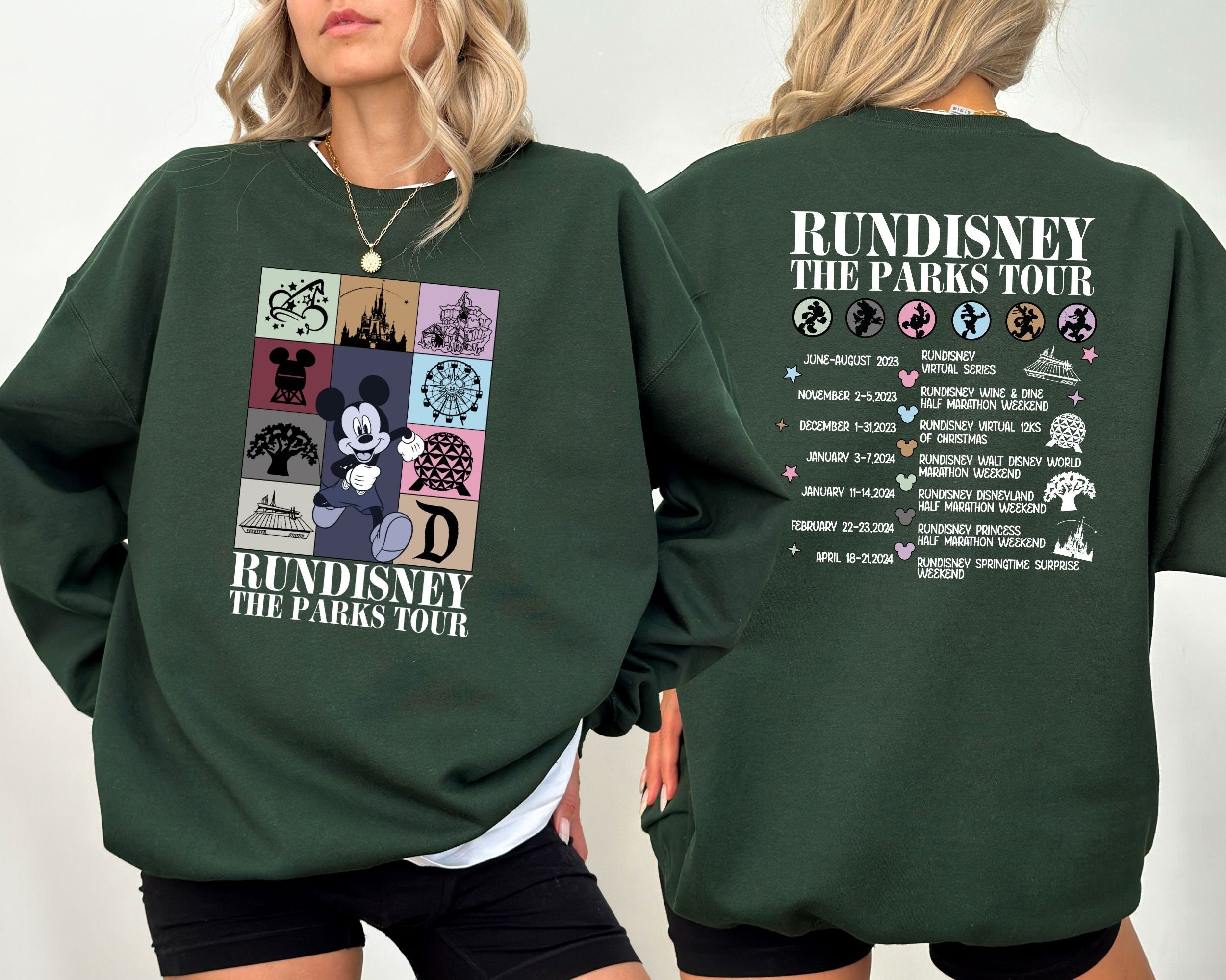 RunDisney Mickey Marathon Weekend 2024 Sweatshirt Walt Disney World Runner Matching Tee Disneyland Family Gift Disney Trip Gifts For Dad Sweatshirt – Cozy Vibes · Great Gift For Fans