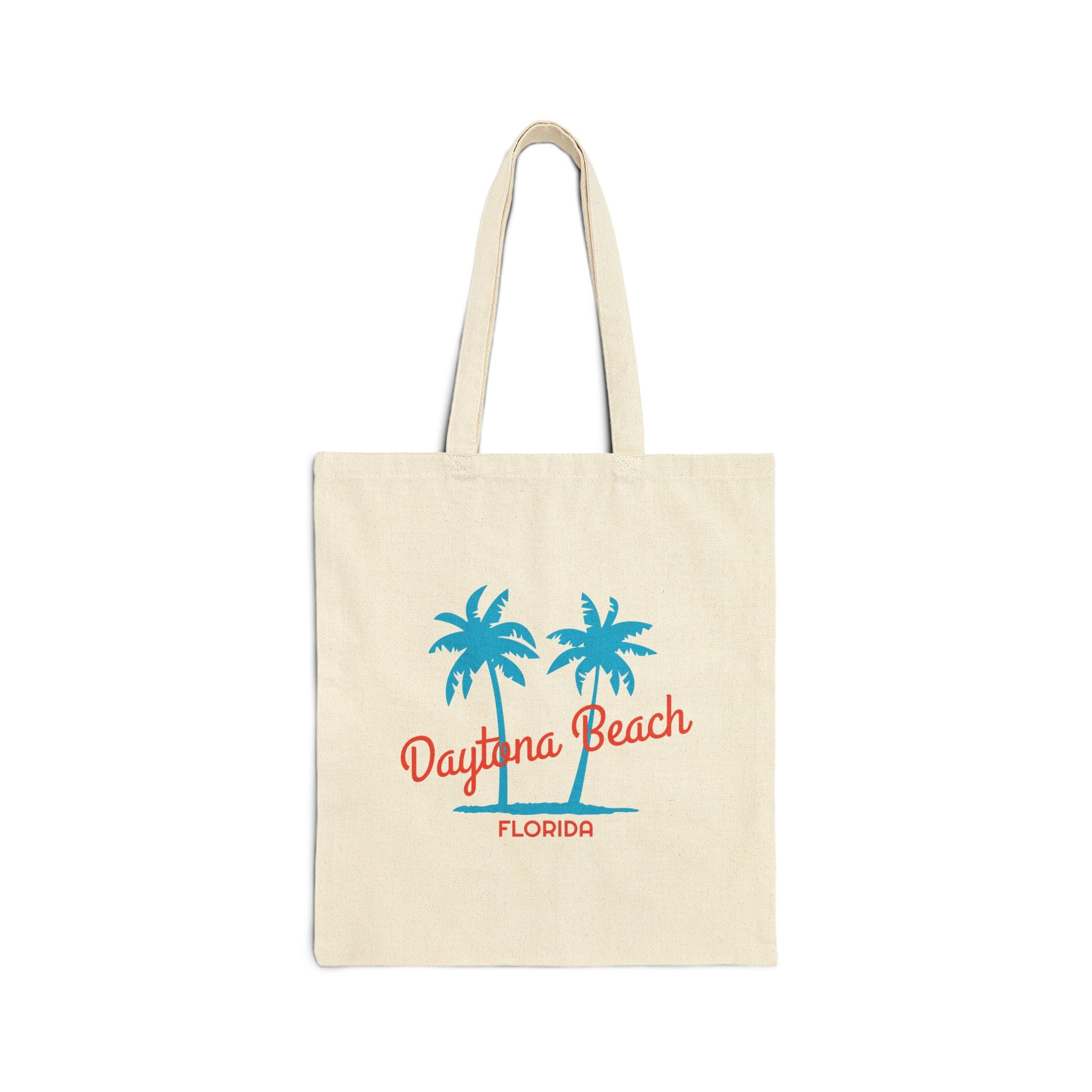 Daytona Beach Florida Cotton Canvas Daytona Beach Tote Bag Personalization Available Tote Bag – Easygoing Wear · High-Quality Print