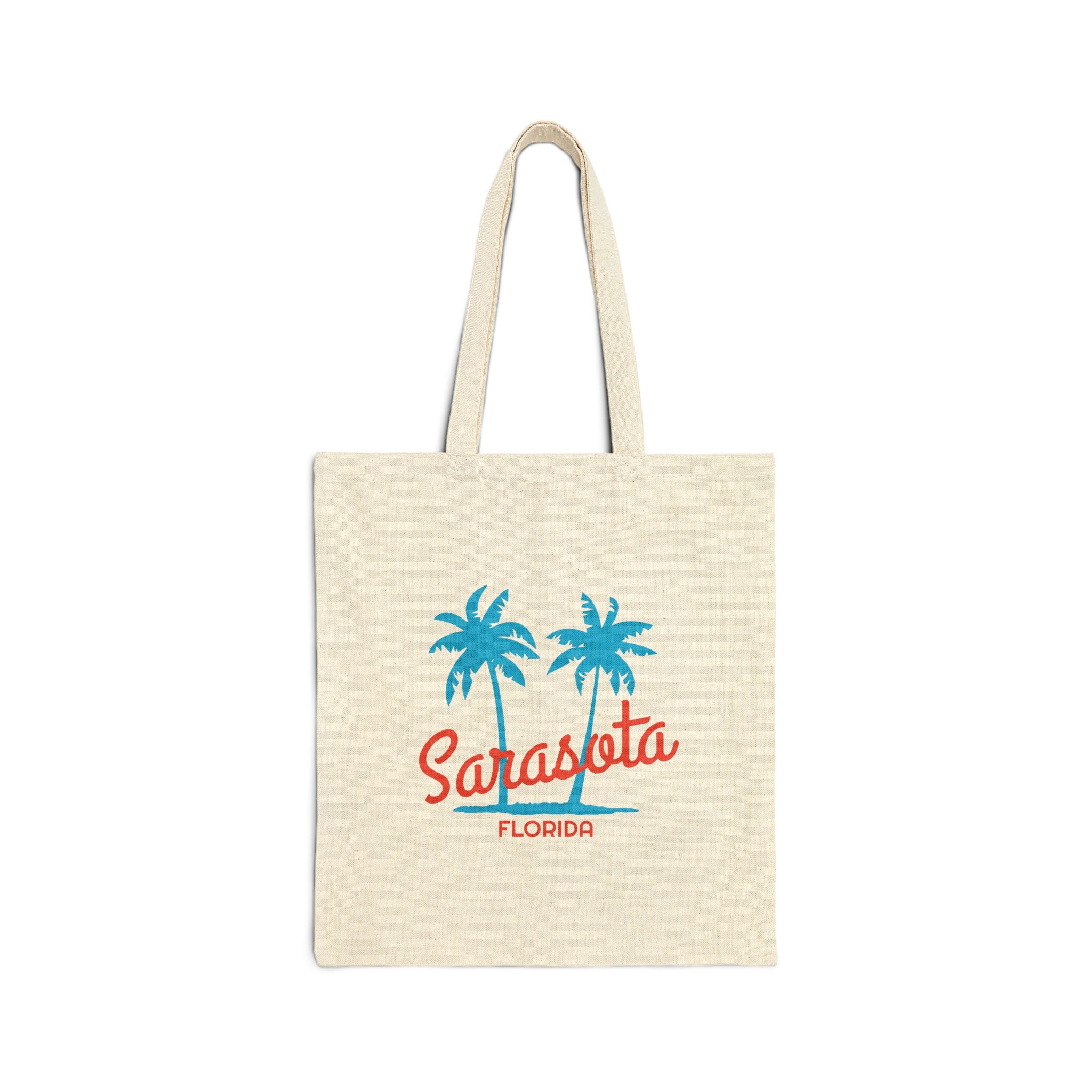 Sarasota Florida Cotton Canvas Sarasota Tote Bag Personalization Available Tote Bag – Warm & Stylish · Perfect For Daily Wear