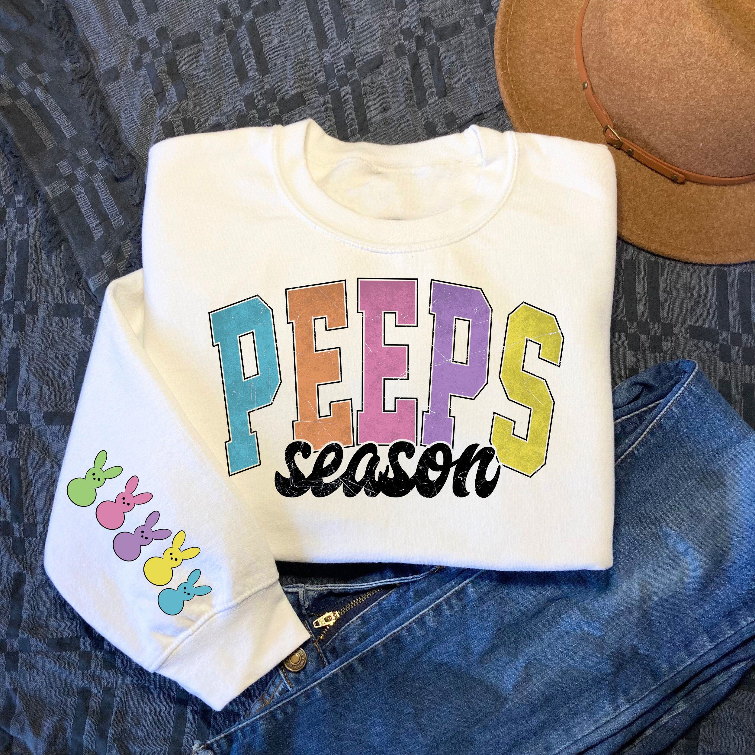 Peeps Season Sweatshirt Funny Easter Sweatshirt Easter Sweatshirt for Women Womens Easter Gift Cute Easter Day Sweater Gift for Easter Sweatshirt – Aesthetic Look · Top Pick For Any Outfit