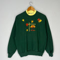 Vintage Shipshe Tag Falling Leaves Autumn Big Logo Embroidered Sweatshirt Crewneck Pullover Sweater Autumn Colour Green Size Medium Sweatshirt – Premium Graphic · Must-Have Style