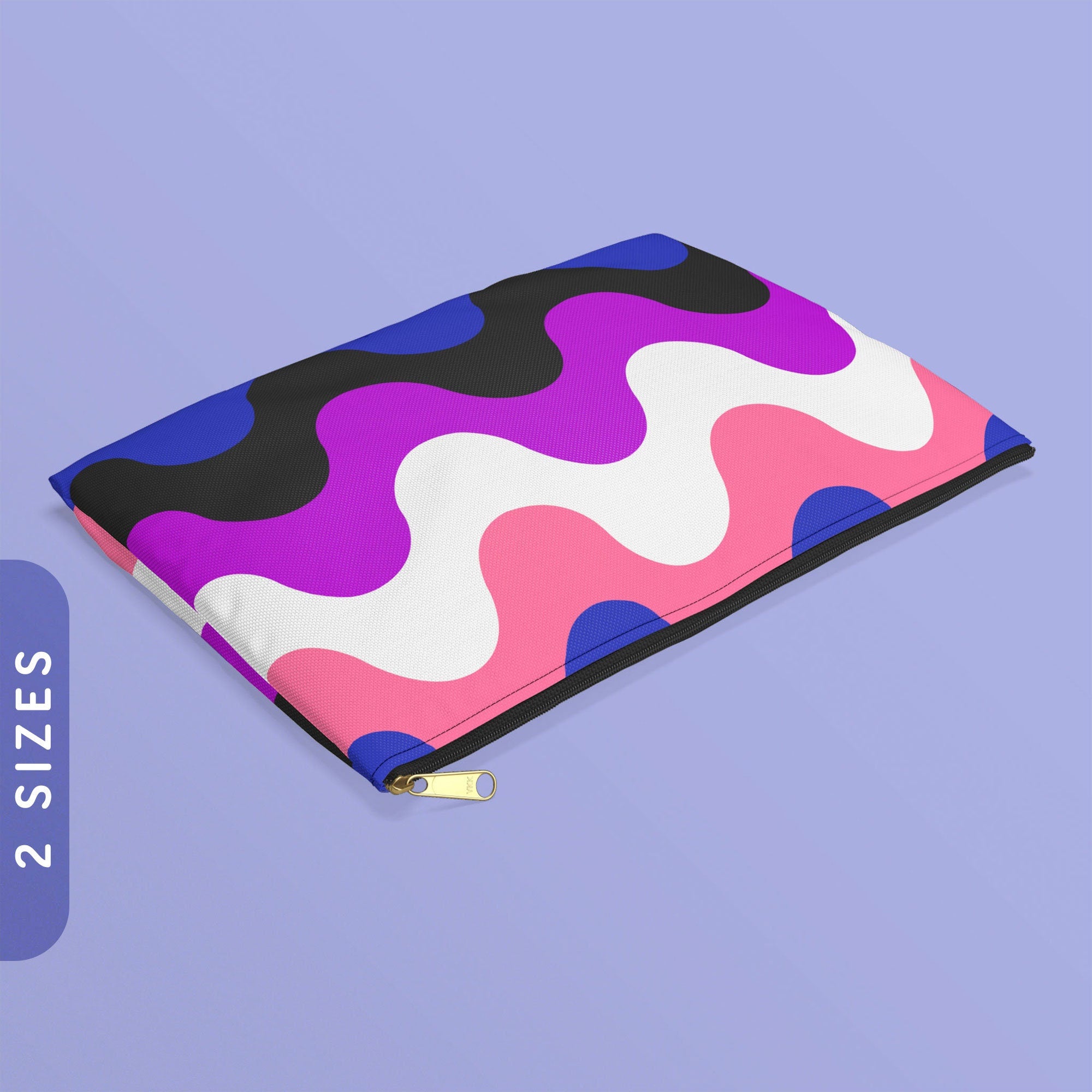 Genderfluid Waves Accessory Zip Pouch Subtle Genderfluid Pride Coin Purse Genderfluid Flag Color Zippy Wallet LGBTQ Wallet With Zipper Graphic Tee – Everyday Comfort · Trending Graphic Apparel