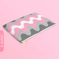 Demigirl Waves Accessory Pouch Subtle Demigirl Pride Zip Pouch LGBTQ Demigirl Pride Zippy Wallet Coin Purse Wallet With Zipper Graphic Tee – Easygoing Wear · Must-Have Style