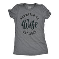 Promoted To Wife Est 2024 Just Married Shirt Women Wife Gifts Bridal Holiday Honeymoon Shirt For Bride Joke Quote Marriage Shirt Girls Graphic Tee – Aesthetic Look · Perfect For Daily Wear