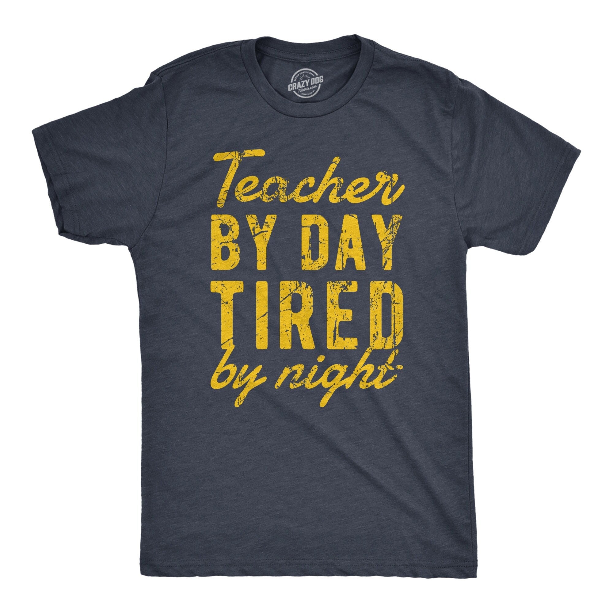 Teacher Shirts Shirt For Professor Teaching Shirt Funny Teacher Gift Sarcastic Shirts Back To School Teacher By Day Tired By Night Graphic Tee – Warm & Stylish · Top Pick For Any Outfit