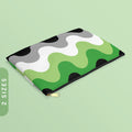 Aromantic Waves Accessory Zip Pouch Subtle Aromantic Pride Coin Purse Aromantic Asexual Flag Color Zippy Wallet Ace Wallet With Zipper Graphic Tee – Warm & Stylish · Great Gift For Fans