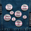 Demigirl Pronoun Pin Buttons Demigirl Pride Flag Tin Pins Custom Any Pronouns TheyThem SheThey SheHer SheIt SheZem Graphic Tee – Easygoing Wear · Must-Have Style