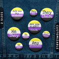 Nonbinary Pronoun Pin Buttons Enby Pride Flag Tin Pins Custom NB Pronouns TheyThem SheHer HeHim ItIts EyEm Any Pronouns Graphic Tee – Bold Style · Top Pick For Any Outfit