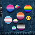 LGBTQ Pride Flag Pins Pride Month Pin Badges Custom Pin Buttons Gay Lesbian Bisexual Trans Queer Nonbinary Asexual Pins Graphic Tee – Bold Style · Top Pick For Any Outfit
