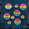 Pansexual Pronoun Pin Buttons Pansexual Pride Flag Tin Pins Custom Any Pronouns TheyThem SheHer HeHim Ask Me My Pronouns Graphic Tee – Cozy Vibes · Trending Graphic Apparel