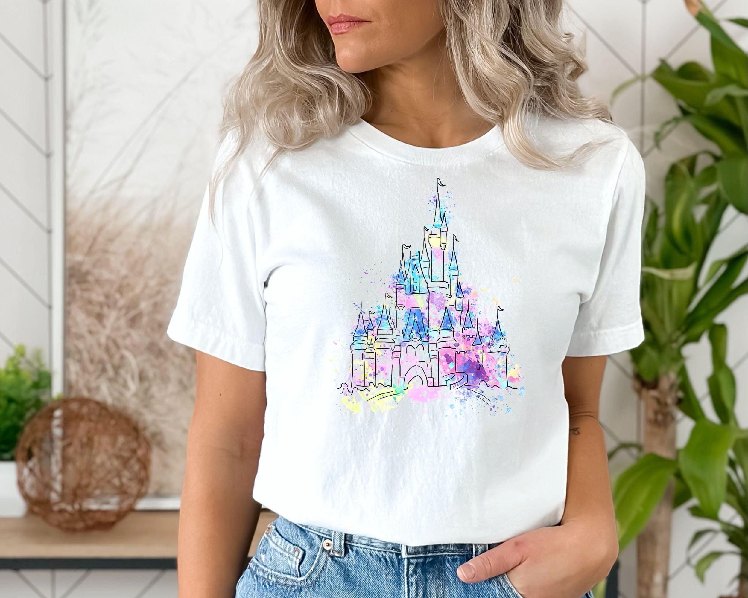 Disney Watercolor Castle Sweatshirt Disney Vacation Shirt Disney Family Shirt Disney Castle ShirtDisney Trip ShirtFamily Vacation Shirt Sweatshirt – Warm & Stylish · Great Gift For Fans