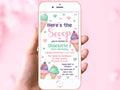 Mobile Invitations Ice Cream Birthday Digital Invite Ice Cream Party Here39s The Scoop Invitation Editable Electronic Invite Summer ICE2 Graphic Tee – Bold Style · Perfect For Daily Wear