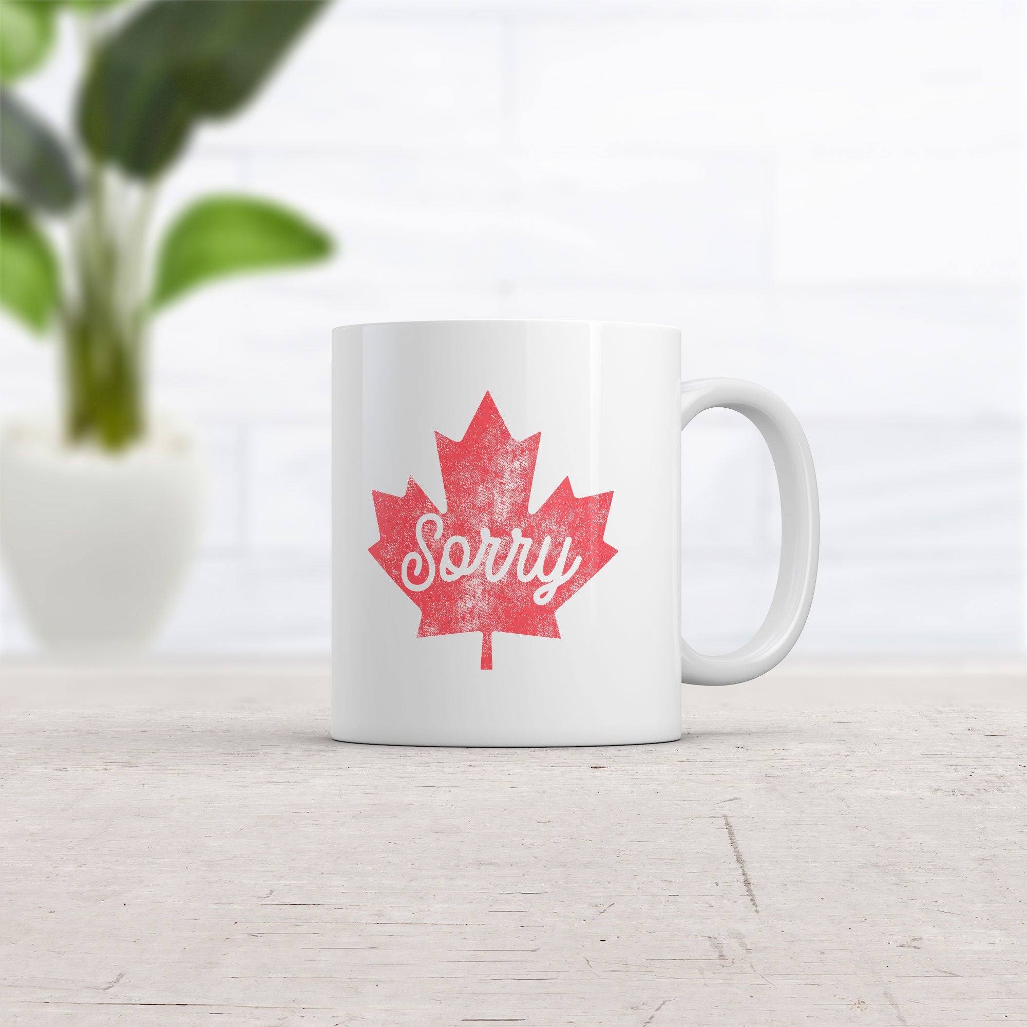 Sorry Maple Leaf Coffee Mug Canada Coffee Mug Funny Work Mug Cool Coffee Mug Girl Coffee Mug Funny Coffee Mug Maple Leafs Sorry Gifts Graphic Tee – Warm & Stylish · High-Quality Print