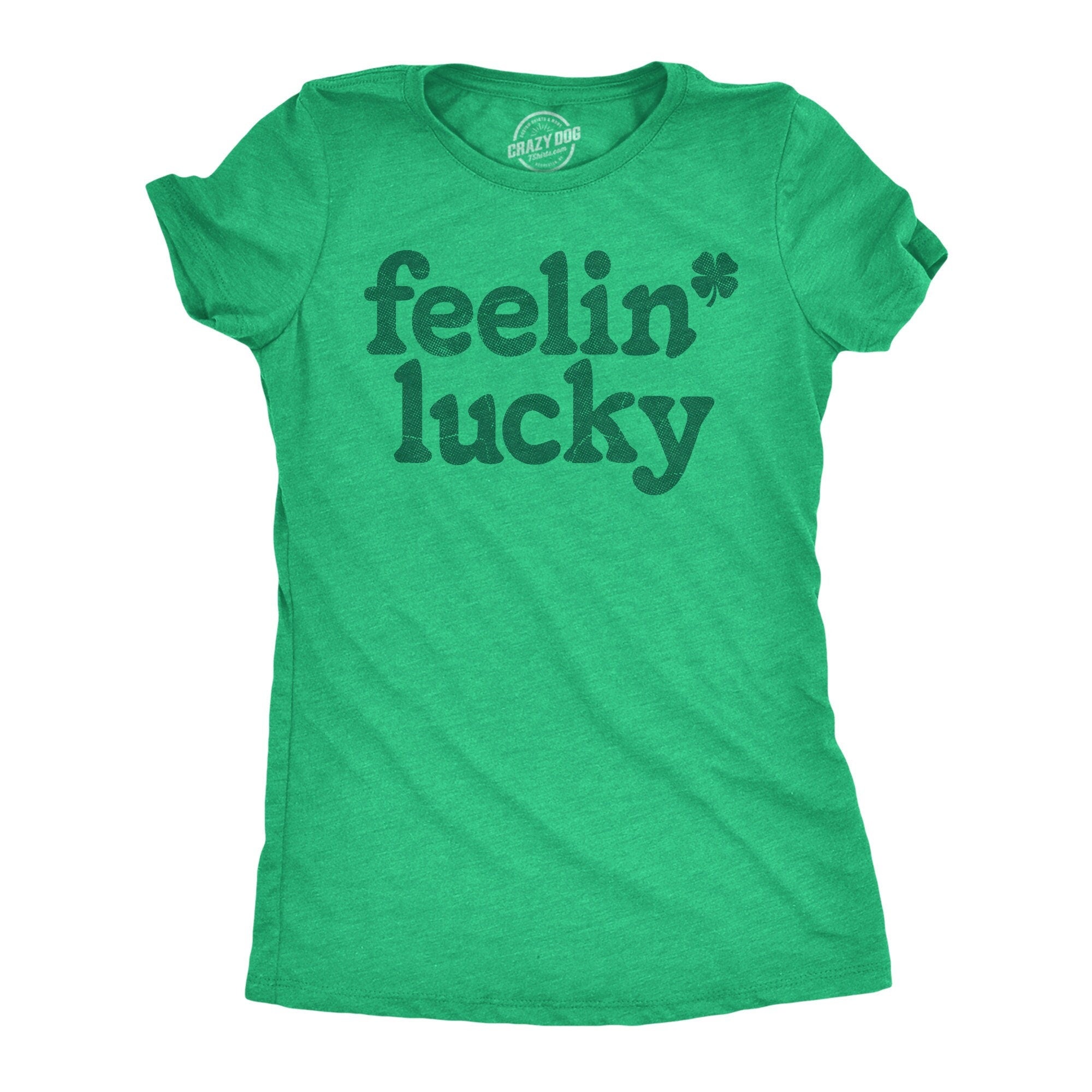 Feelin Lucky Lit Shirt Women Funny St Patrick Day Shirt Party Shirts Women Ireland Shirt I Clover Shenanigans Shamrock Shirts Graphic Tee – Premium Graphic · Great Gift For Fans