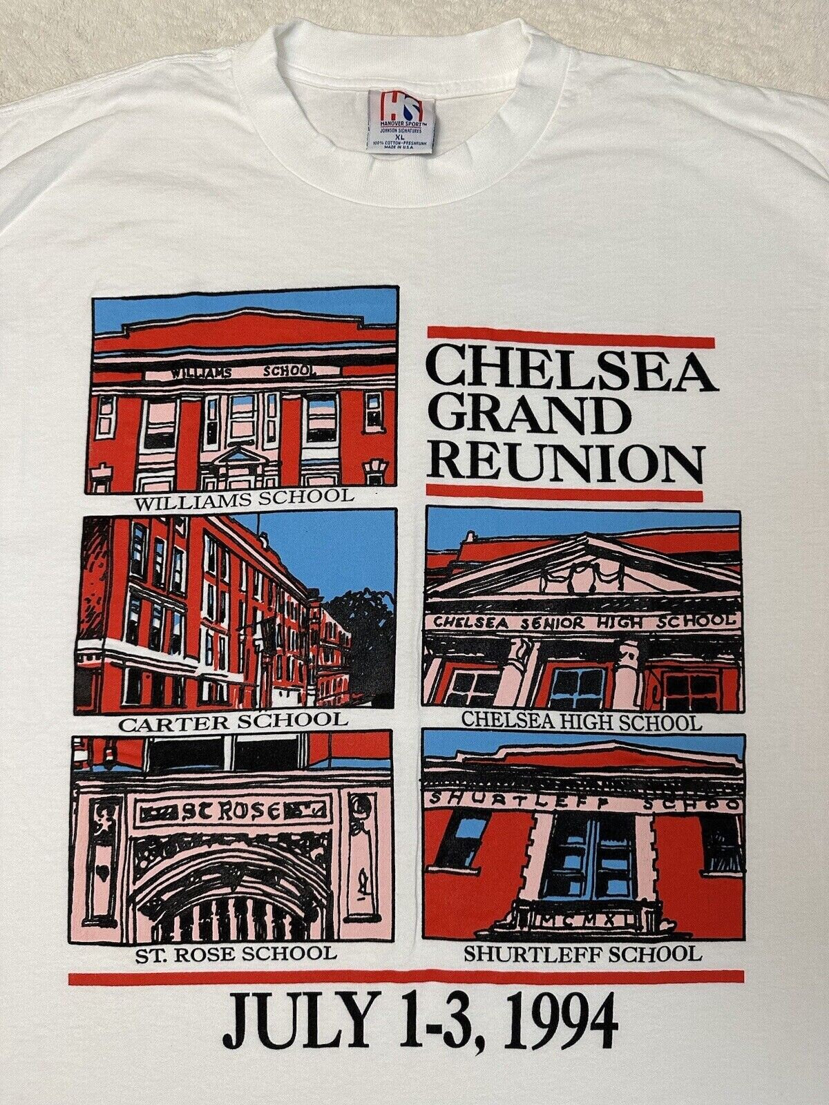 Vintage 1990s 90s Chelsea Massachusetts Grand Reunion School Art T shirt XL NEW Graphic Tee – Fan Favorite · Trending Graphic Apparel