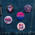 Subtle Bisexual Pin Buttons Set of 5 Bisexual Pins Bisexual Tin Pins Bi Pride Flag Pin Bi Pins Bisexual Pride Gift Graphic Tee – Fan Favorite · High-Quality Print