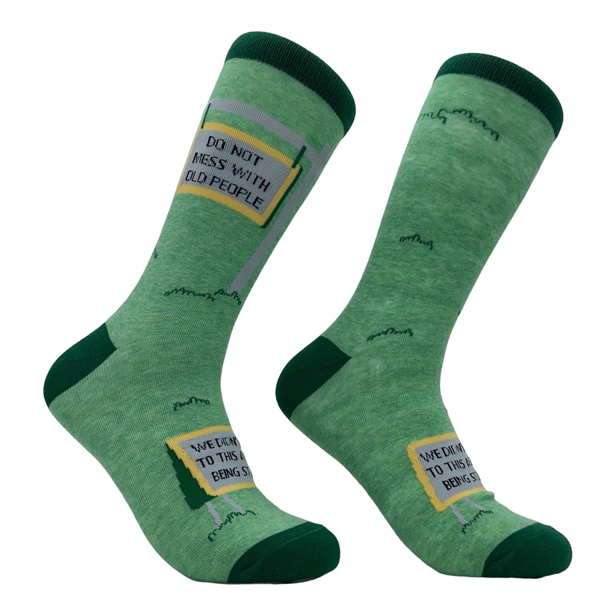 Don39t Mess With Old People We Didn39t Get To This Age By Being Stupid Socks Womens Socks Novelty Socks Getting Old Socks Funny Socks Graphic Tee – Easygoing Wear · Must-Have Style