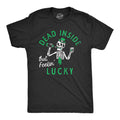 Dead Inside But Feelin39 Lucky Shirt Men Skeleton Shirt St Patricks39s Day Shirt Funny St Pattys Day Shirt Funny Shirts Dead Inside Graphic Tee – Easygoing Wear · Perfect For Daily Wear