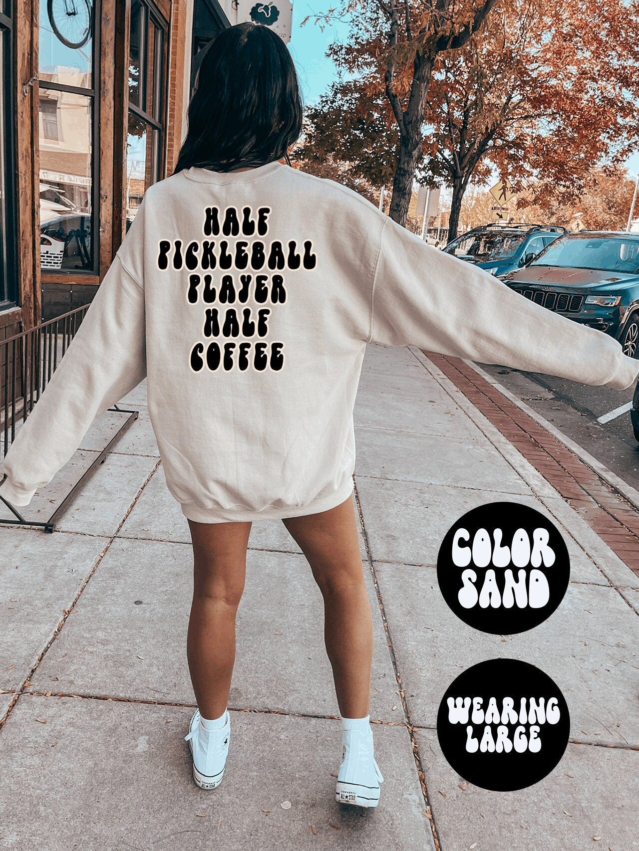 Pickleball Player BACK PRINT Sweatshirt Gifts Crewneck Funny Sweater Shirt Jumper Men Women Him Her Sweatshirt – Warm & Stylish · Top Pick For Any Outfit